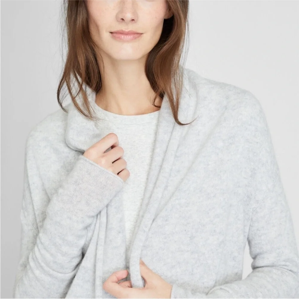 Club Monaco Cristina 100% Cashmere Shawl Lapel Cardigan Sweater Black XS